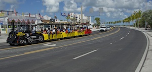 The Conch Tour Train rolls along a renovated North Roosevelt Boulevard. 